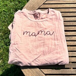 Pink mama Long Sleeve Tee maternity sweater